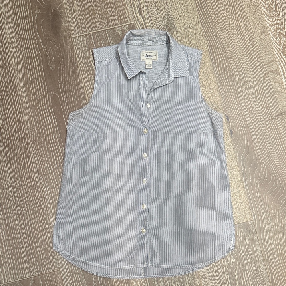 J. Crew Navy Striped Shirt